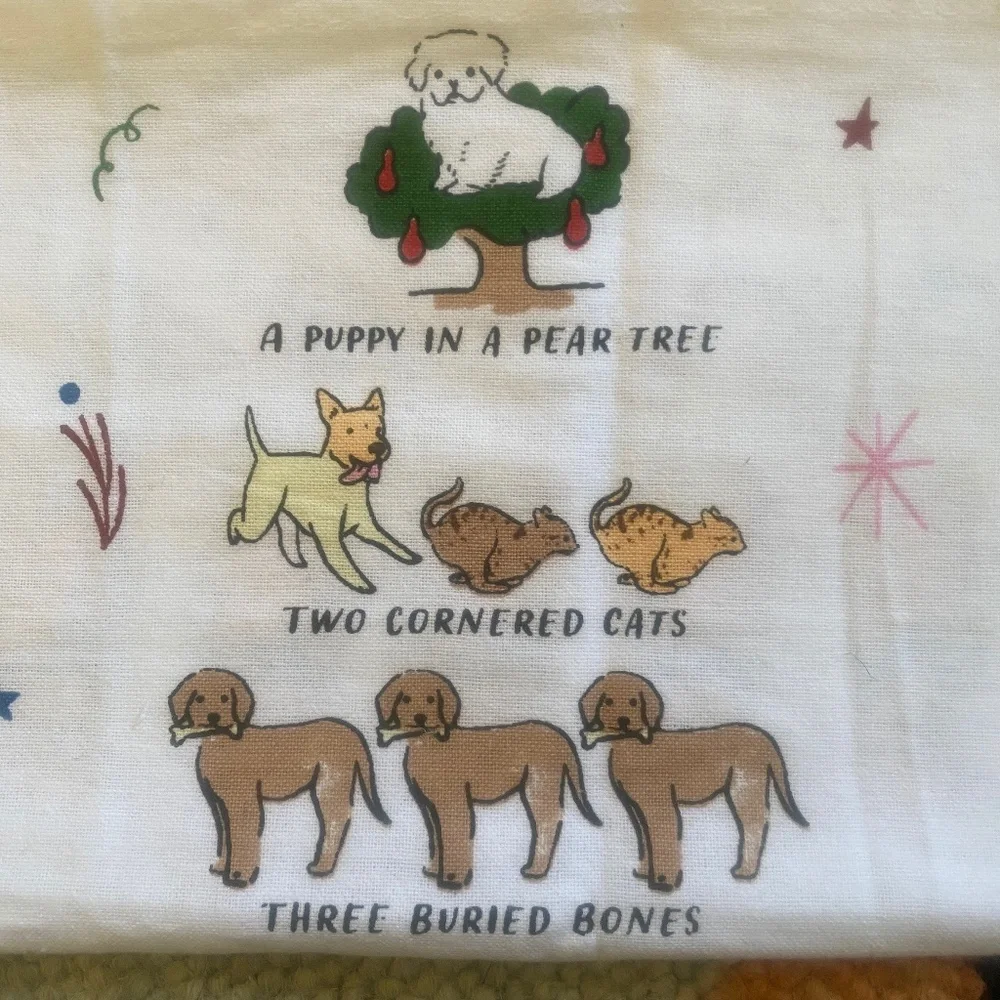 Sur la Table I 12 Dogs of Christmas I 12 Days of Dogs I Kitchen Towel